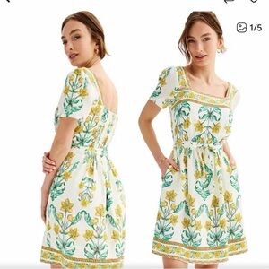 Floral Print White Dress